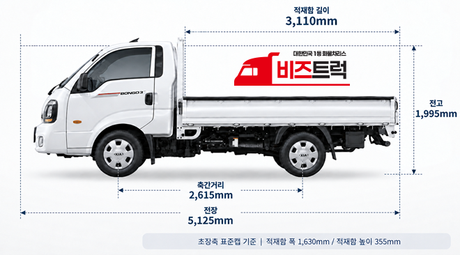 봉고3 표준캡 카고 LPG